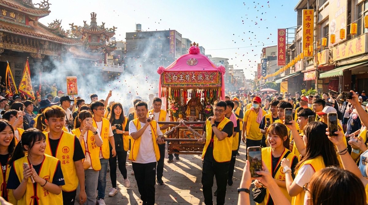 白沙屯媽祖進香解析：為何年輕人瘋追「粉紅超跑」？徒步挑戰與文化魅力全揭秘