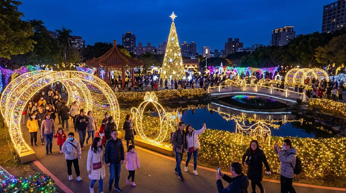 屏東公園光影美學分析：節慶燈飾如何引爆夜間觀光熱潮？