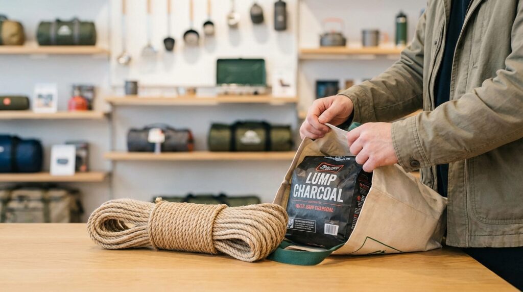 [問題] 請問買童軍繩跟木炭會被問嗎？