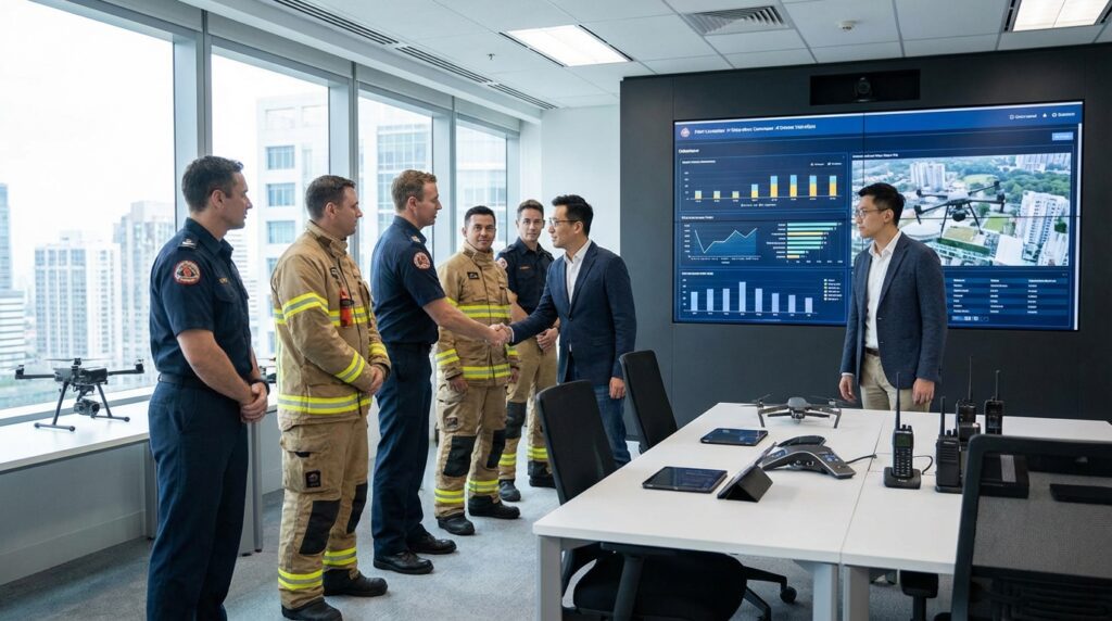 強化科技救災量能 市消、新樂飛簽災害搶救支援協約